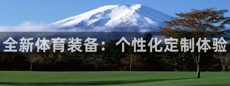 菲律宾ug环球官网：全新体育装备：个性化定制体验
